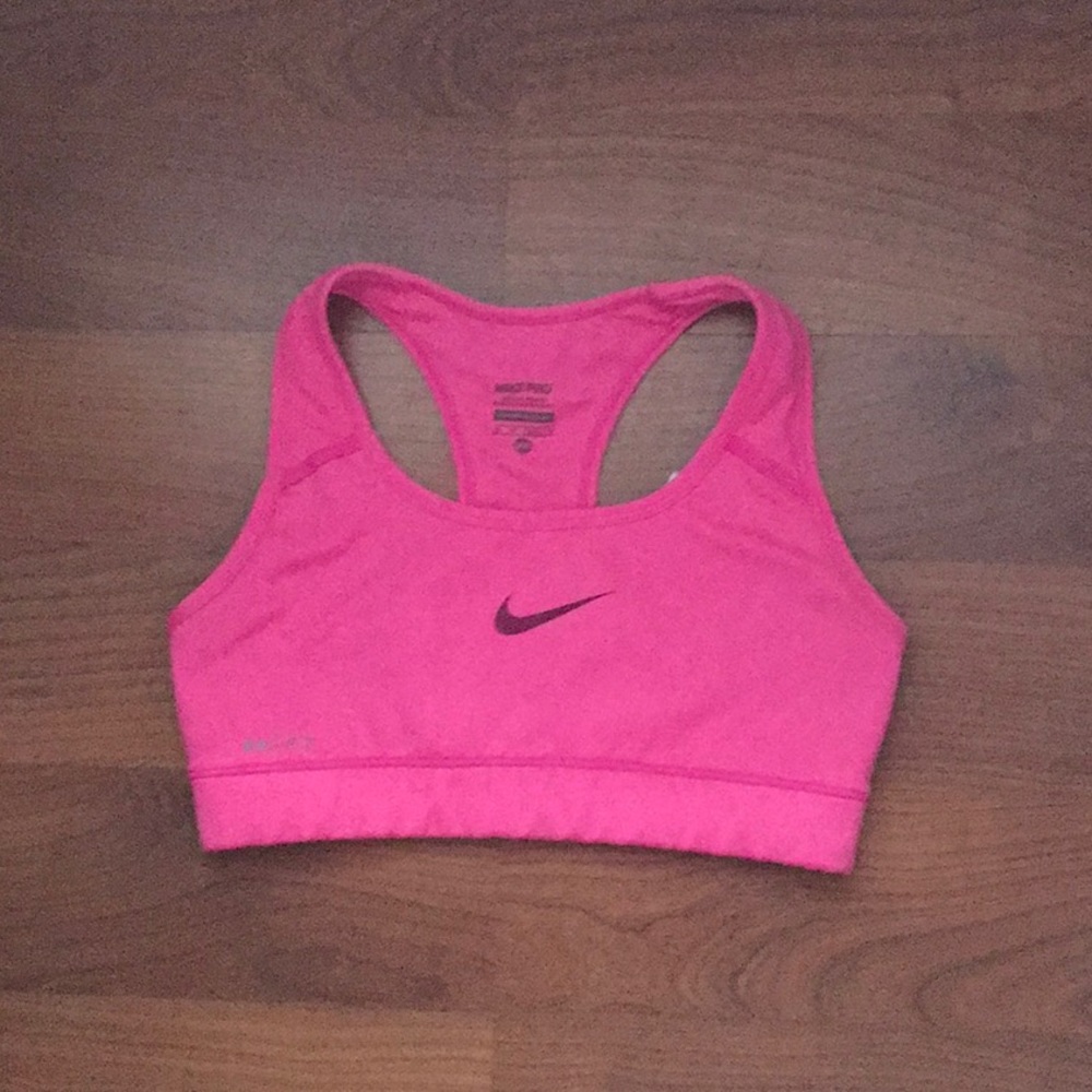 Nike neon pink sports bra
